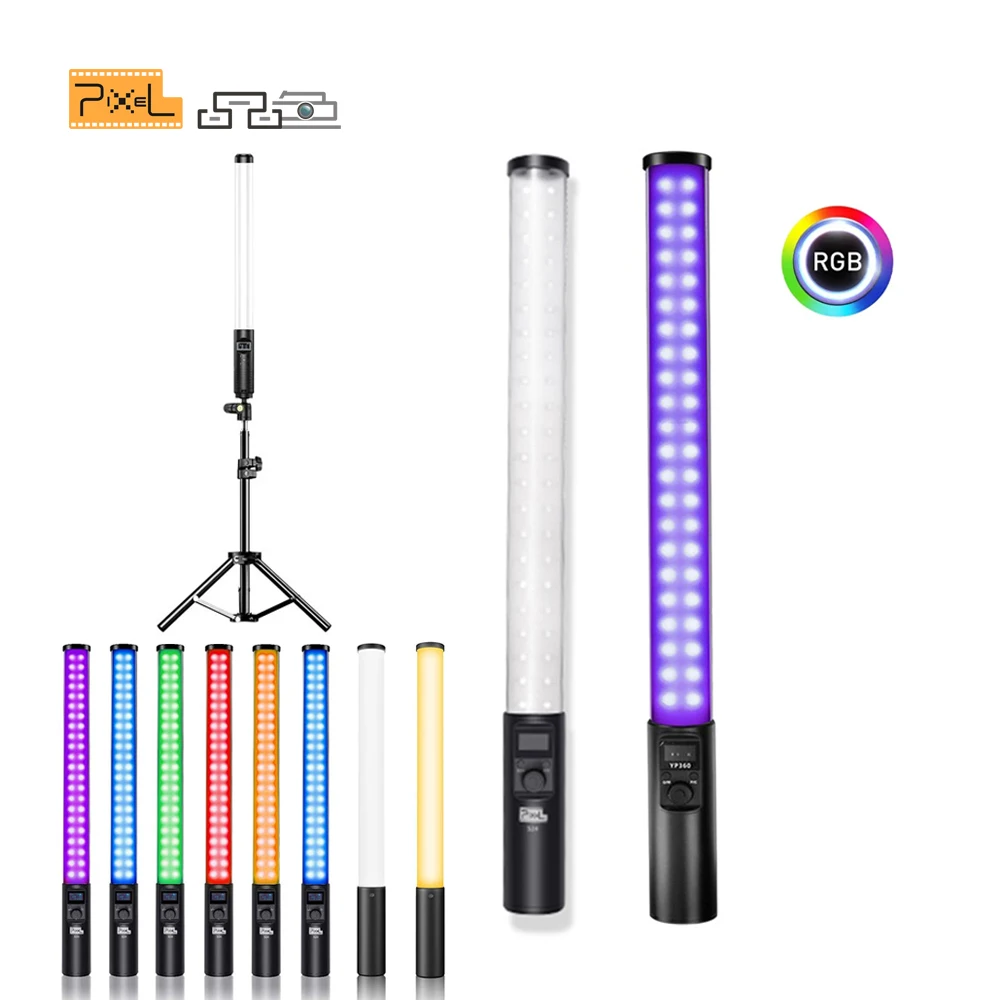 

Pixel S24 60CM RGB Fill Light 2500K-8500K Professional Handheld Photography LED Tube Light For Party Video Shooting