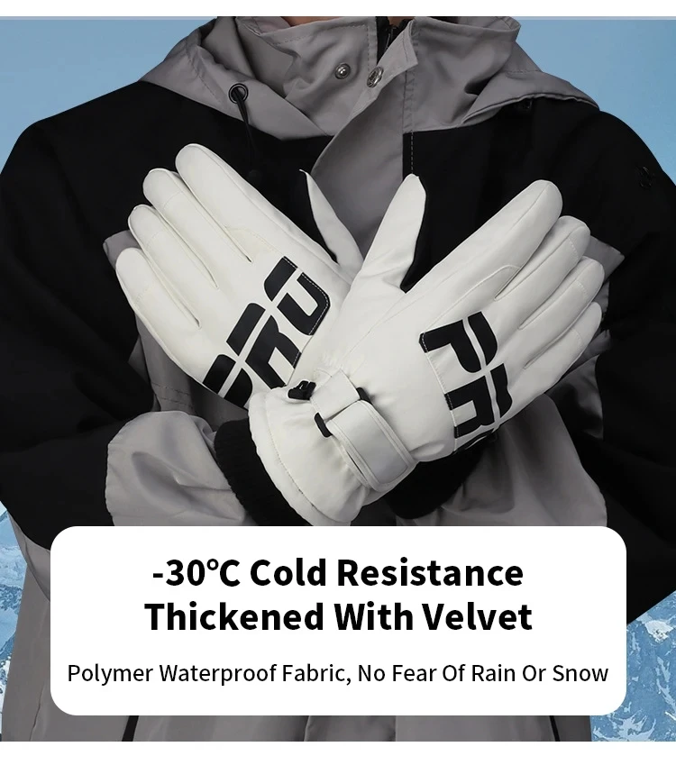 JSJM guantes de esquí impermeables unisex cálidos para invierno - imagen 4