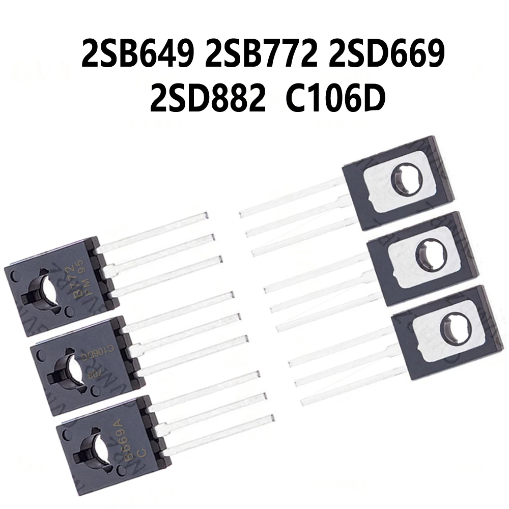 10/20/50PCS TO-126 2SB649 2SD669 2SB772 2SD882 2SC106D B649 D669 B772 D882 C106D TO-126