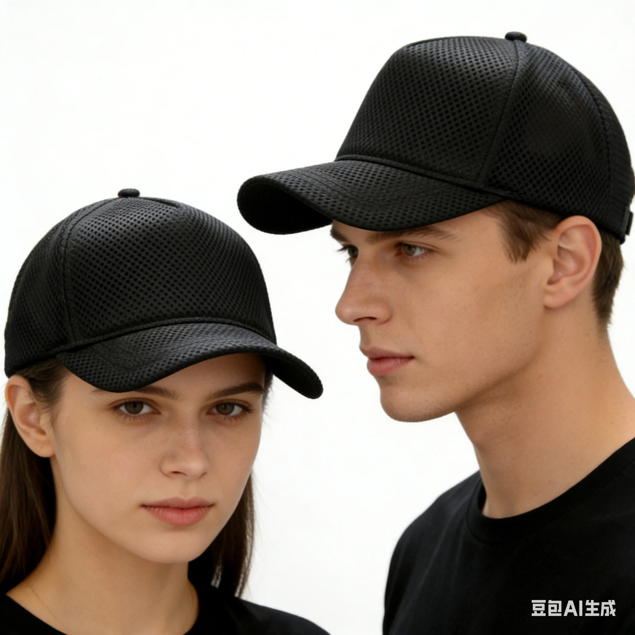 Herren Trucker Caps mit großer Krone, atmungsaktiv, Vollnetz, Snapback, Baseballkappen, Sonnenschutz, Outdoor, Übergröße 56-64cm – Detail 1