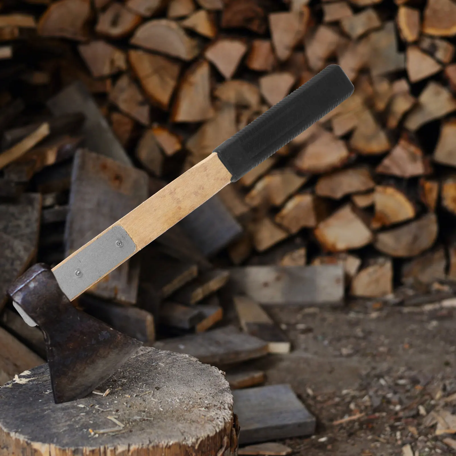 استبدال مقبض الفأس شديد التحمل، هيكل طويل مناسب لمختلف المحاور، مقبض غير قابل للانزلاق لإصلاح قبضة الفأس المكسورة #2