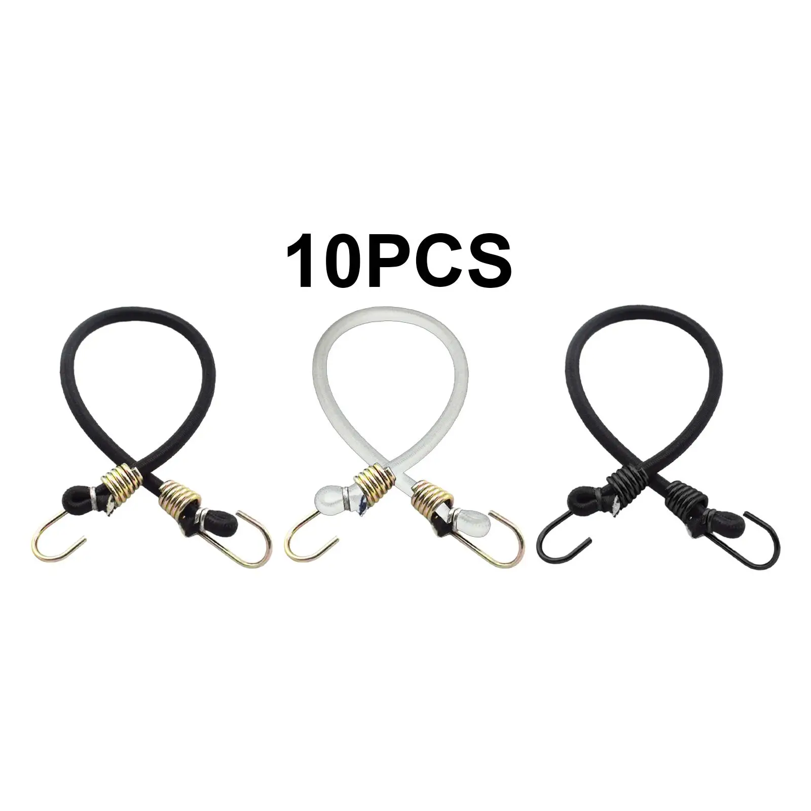 10x Elastic Cords 30cm with Hook Practical Travel Luggage Strap Stretch Pull Strap for Travel Accessory Business Trips Outdoor