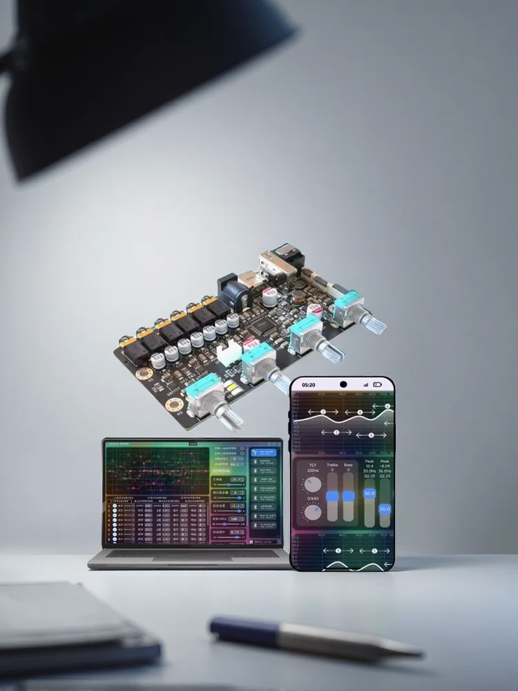 GHXAMP 7-kanałowy DSP Preamp Tuning Board PC Mobilny Bluetooth Bezprzewodowy Tuning Niezależny 15-pasmowy EQ na każdy kanał — zdjęcie produktu 7