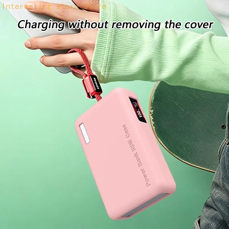 Schreibtischlade-Powerbank-Hülle für 20000 mAh 55 W PB545 Powerbank, Silikonhülle mit weichem Griffflächenpolster 55KC – Detail 8