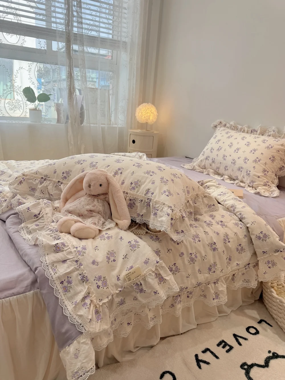 

Princess Style Summer Cotton Washable Air Conditioner Quilt Thin Summer Blanket Cute Four-Piece Set Comforter Lightweight Cover