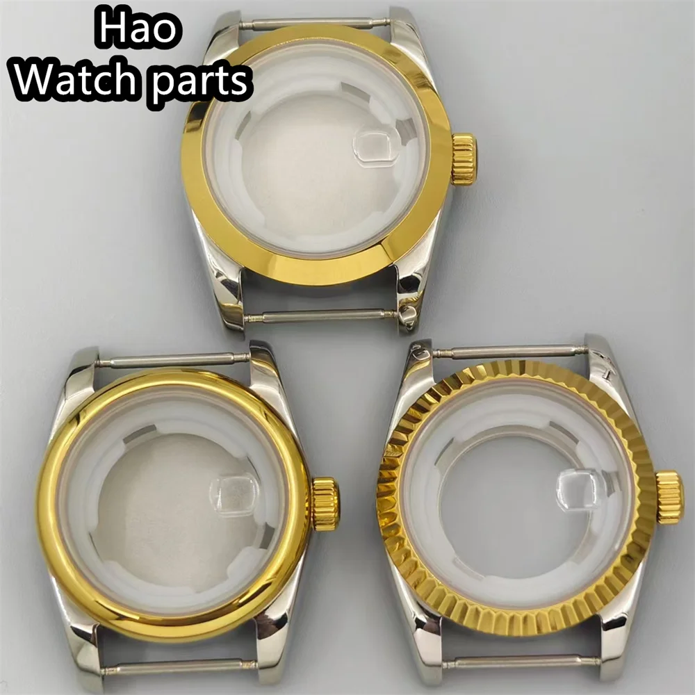 31 مللي متر حافظة نسائية فضية بلونين ذهبي وردي ذهبي حافظة مخدد مصقول مائل حافة مستديرة زجاج الياقوت صالح حركة NH05 NH06