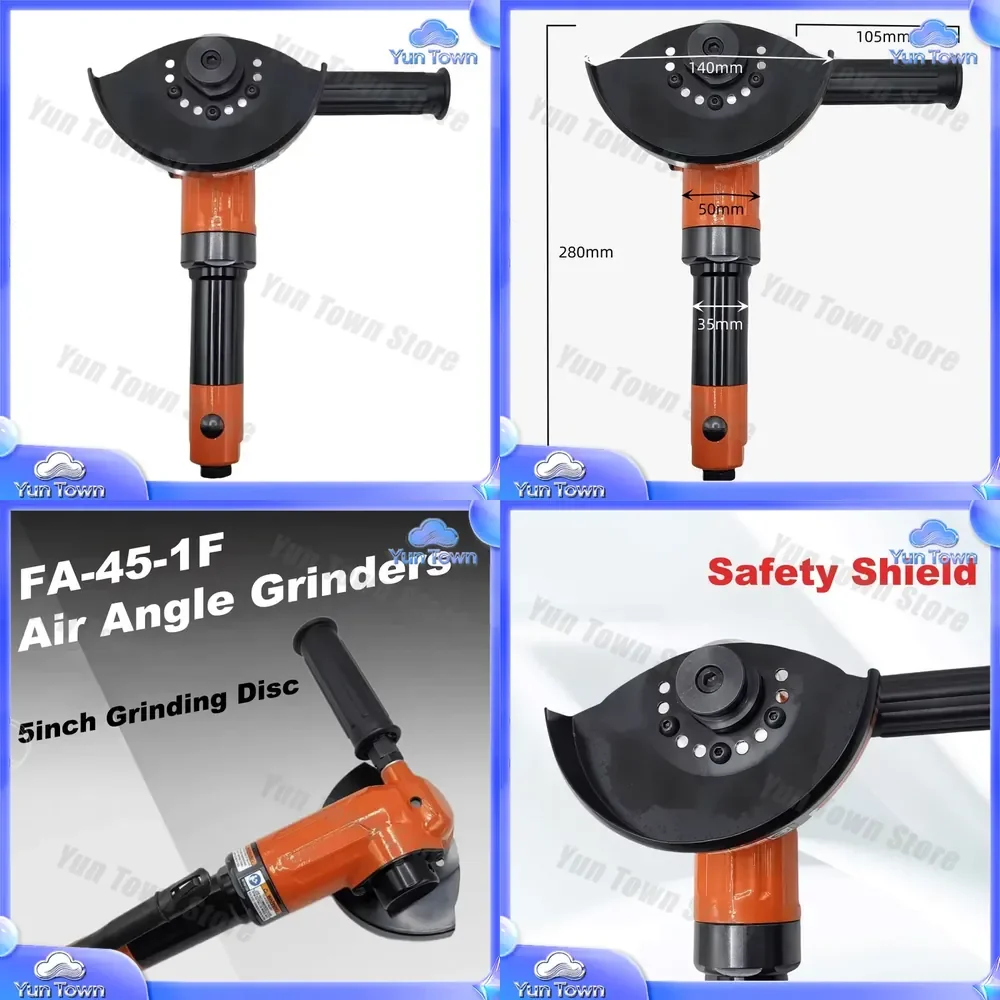2025 New Custom Air Angle Grinder for Polishing Lacquer Surfaces Rotary Disc Hand Held Pneumatic Grinder for Furniture Making