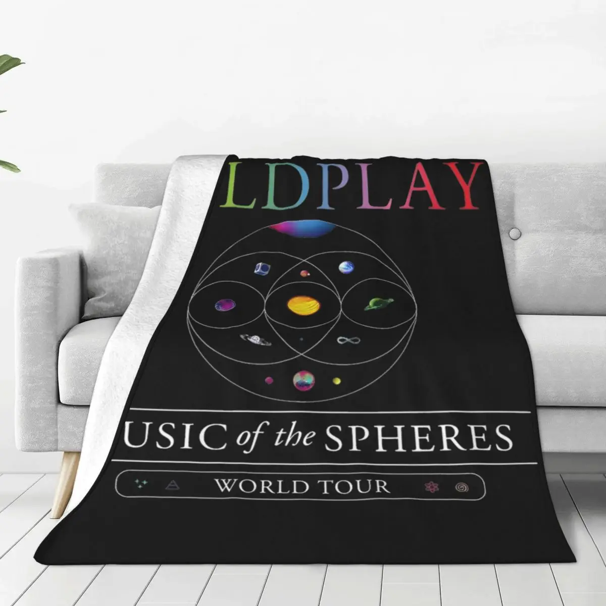 Cold Play Music Band Merch Blanket Velvet Home Tour 2024 Throw Blankets Comfortable Ultra-Soft for Outdoor Bedspread