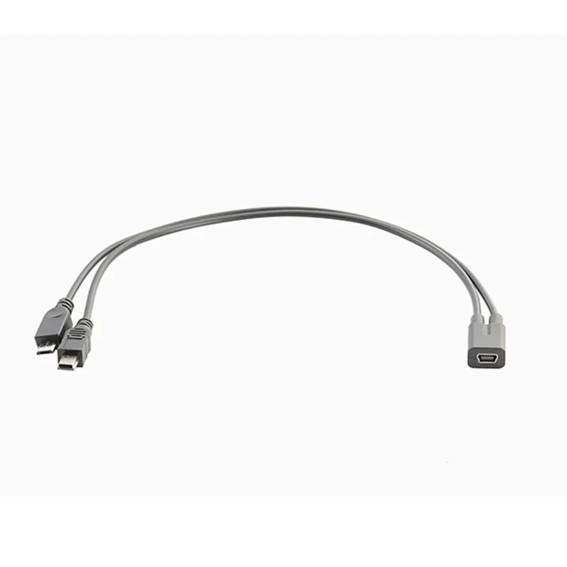 مرنة صغيرة 5Pin Y الفاصل كابل صغير USB الفاصل موسع كابل شحن الفاصل تمديد سلك كابل