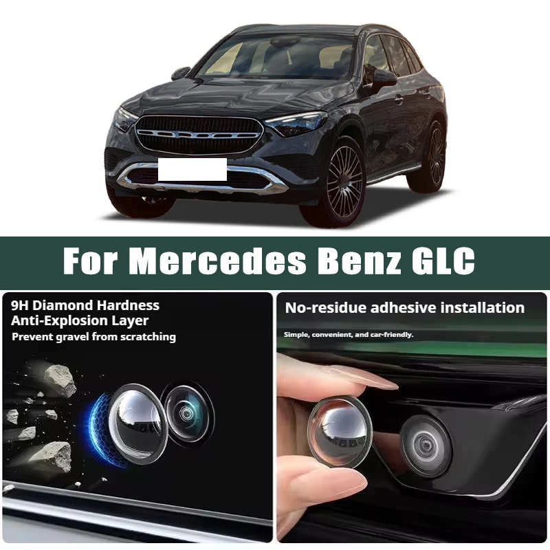 2pcs Car Camera Front Bumper Anti-Scratch Shield Lens Guard PC Protective Cover Kits For Mercedes Benz GLC(X253 X254 43 63)