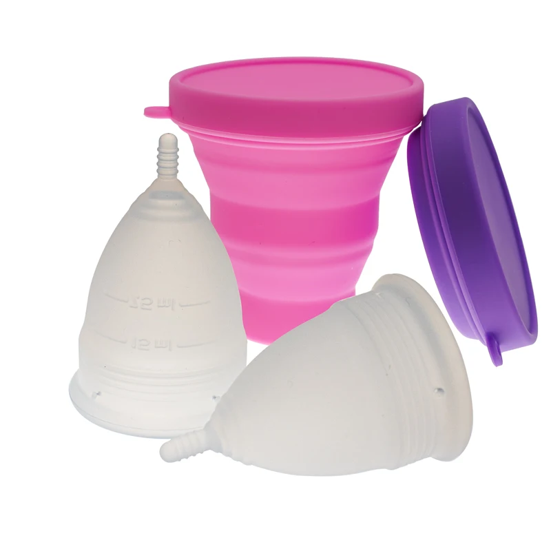 Bamucare Medische Siliconen Menstruatiecup Met Opvouwbare Beker Draagbare En Herbruikbare Sterilisatie Kit Menstruatie Cup Voor Vrouwen