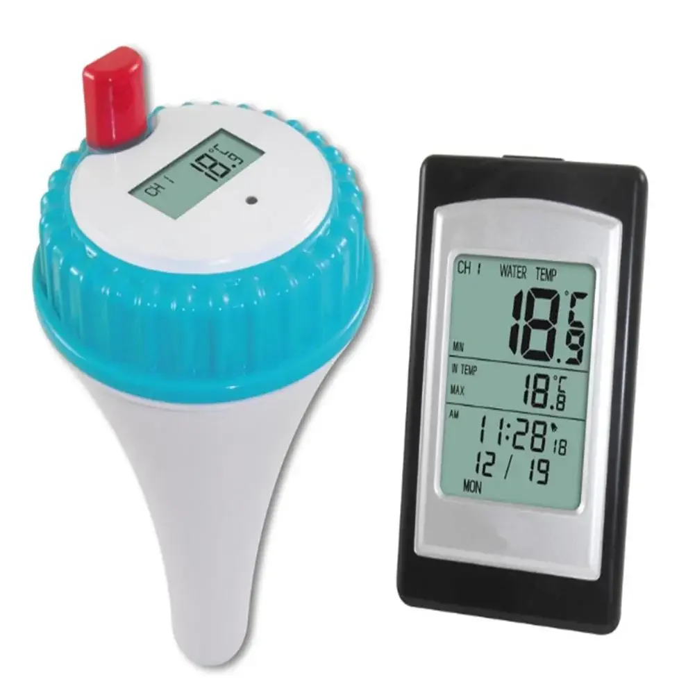 

Wireless Pool Thermometer Digital Floating Pool and Thermometer Remote Pool Thermometer for Swimming Pool, Bath Water Hot Tubs