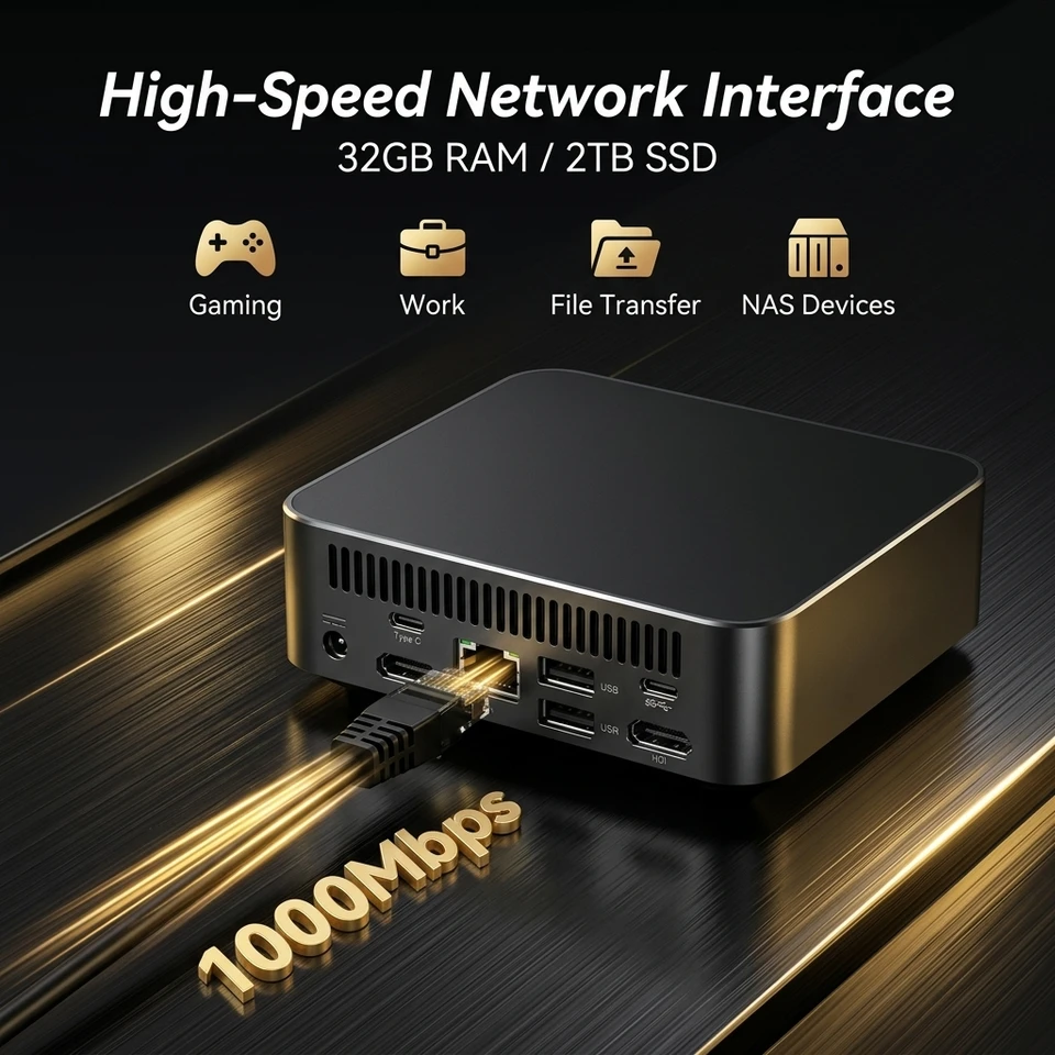New Mini PC Intel Twin Lake N150 CPU Windows 11 Pro Mini PC 32GB