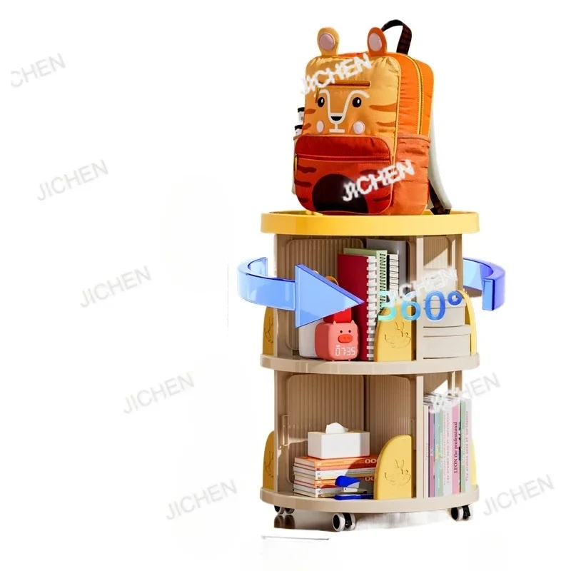 

XHX детская вращающаяся книжная полка, простой органайзер для книг, простая мебель для гостиной, студенческий небольшой книжный шкаф