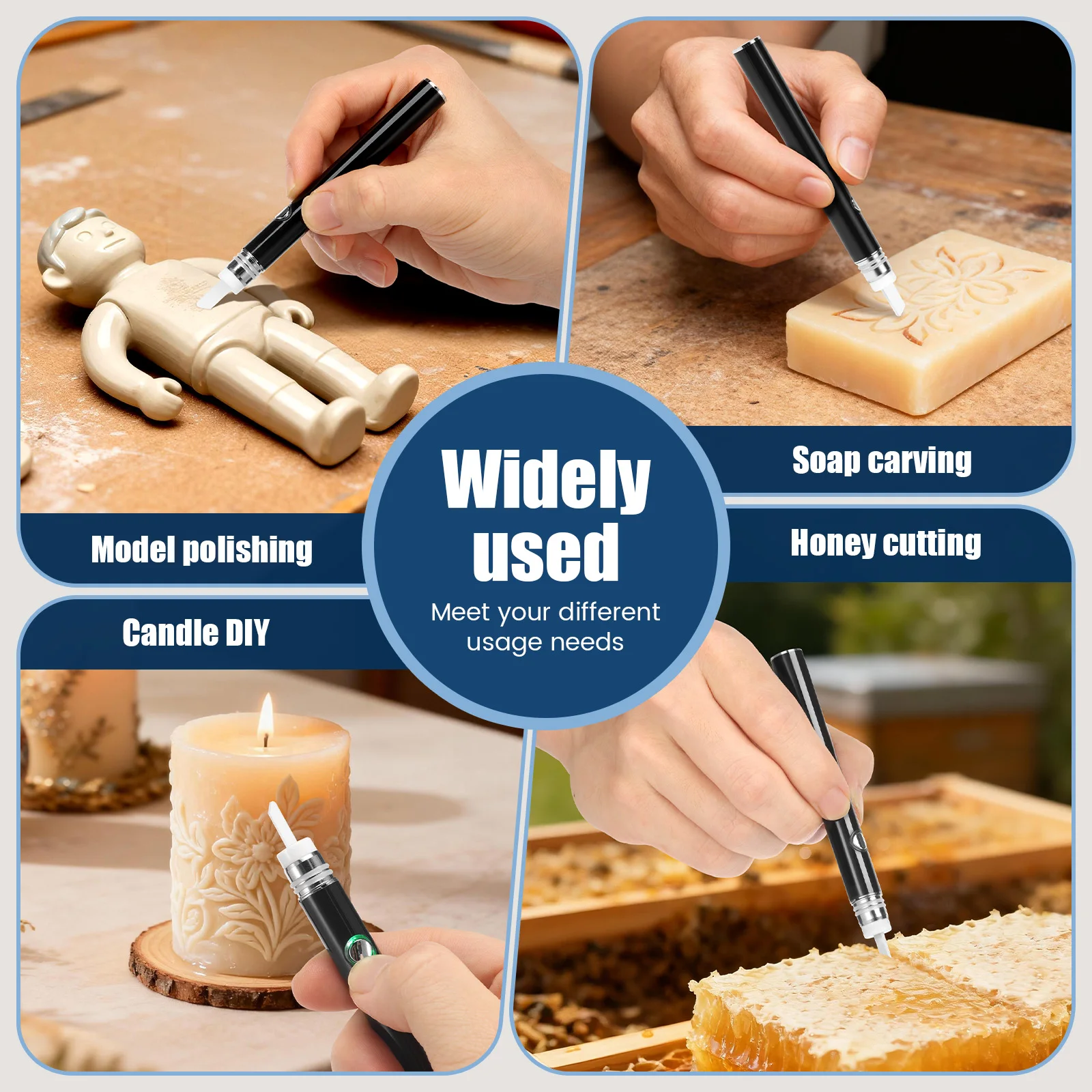 Electric Hot Knife Multifunctional Portable Hot Cutting Knife with Ceramic Blade for Food Plastic Concentrates Cutting Carving image 5
