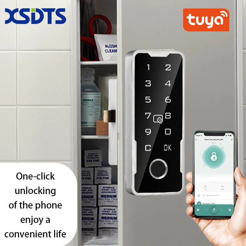 

Приложение XSDTS Tuya, умный шкаф с отпечатками пальцев, невидимый замок, разблокировка IC-карты, корпусная мебель, электронный замок без ключа