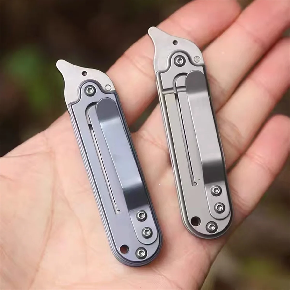 Hoge Hardheid Titanium Legering Mini Zakmes Outdoor Survival Pocket Sleutelhanger Zakmes