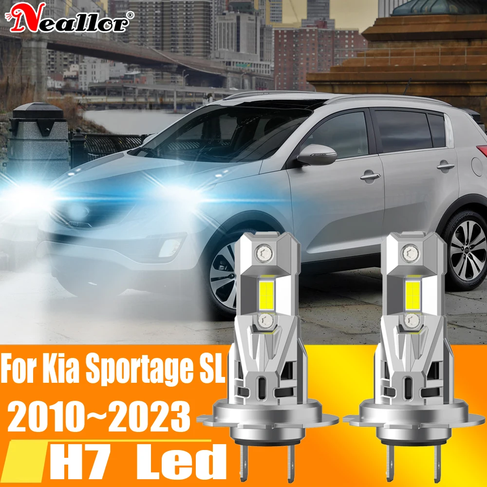 高出力ledカーヘッドライトkia-sportage-2010-2023-2x-canbusエラーなしh18h76000k12v55w