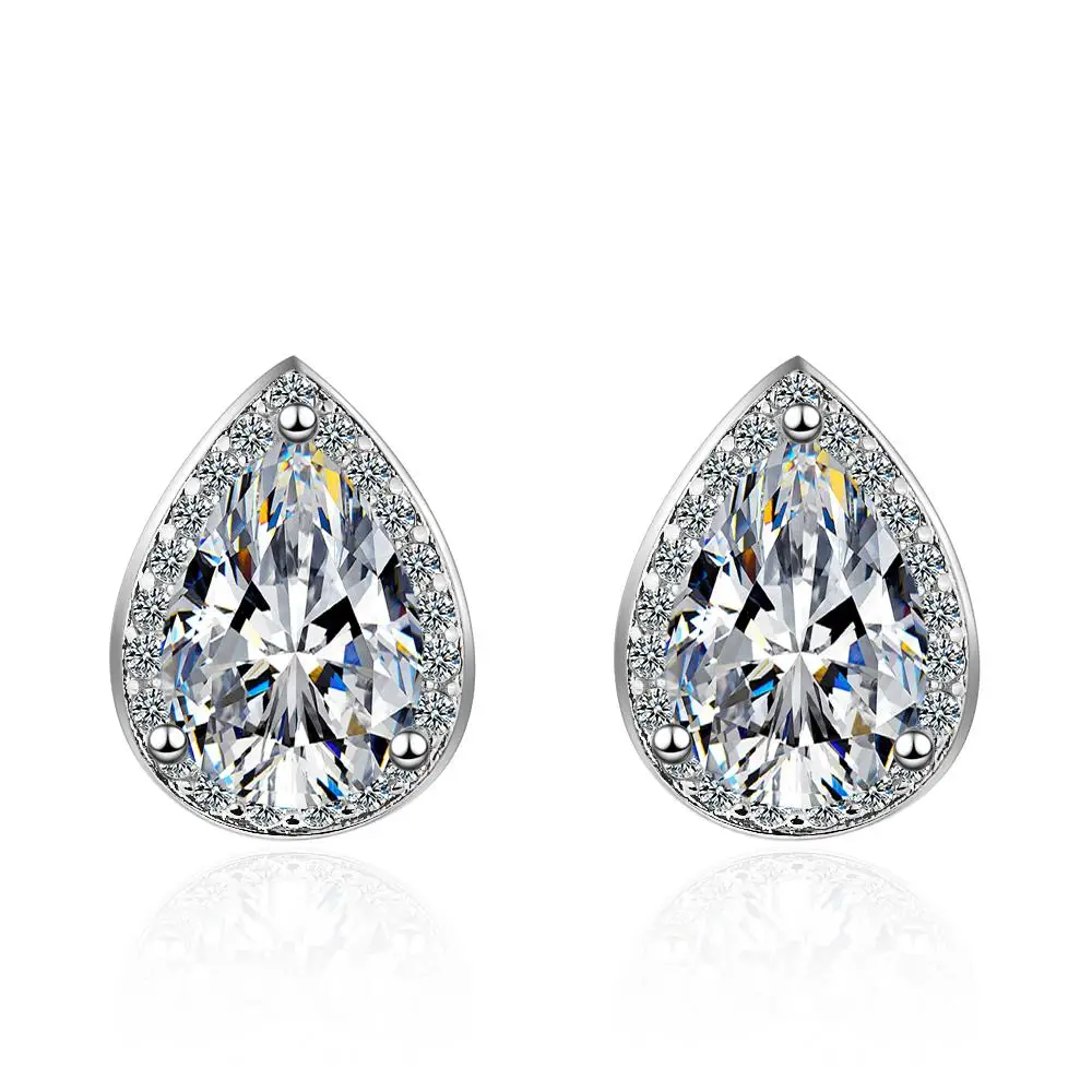 D VVS1 Pass Diamond Tester Pen Moissanite Stud Earrings For Women 100% Real 925 Sterling Silver 2 GRA Certificates Moissanita