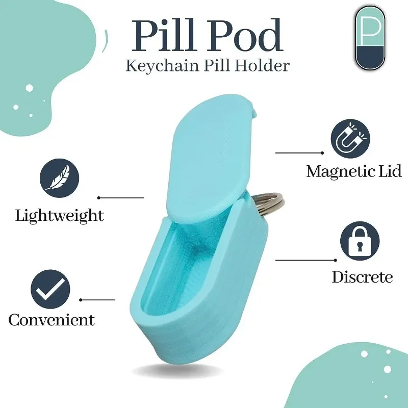 Key Chain Pill Box Creative Mini Capsule Pill Box Case Cache Drug Holder Container Medicine Box Pills Organizer Case Health Care