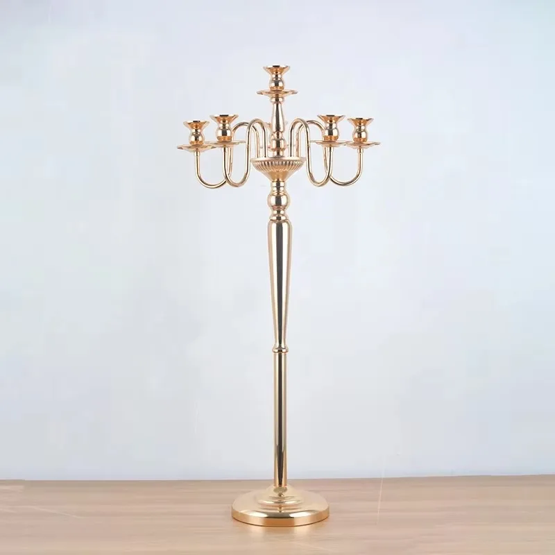 Modern Silver Iron Metal Floor-Standing Candle Holder for Home Ornamentation Christmas Easter Hotel Supplies Wedding Props