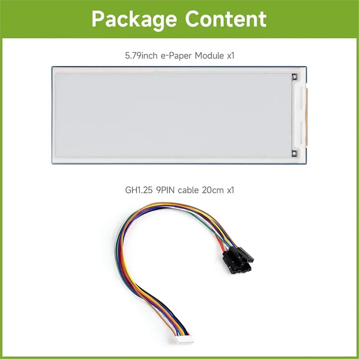 5.79inch E-Paper Display Module 792x272 Black White SPI Interface for Series Low Power Wide