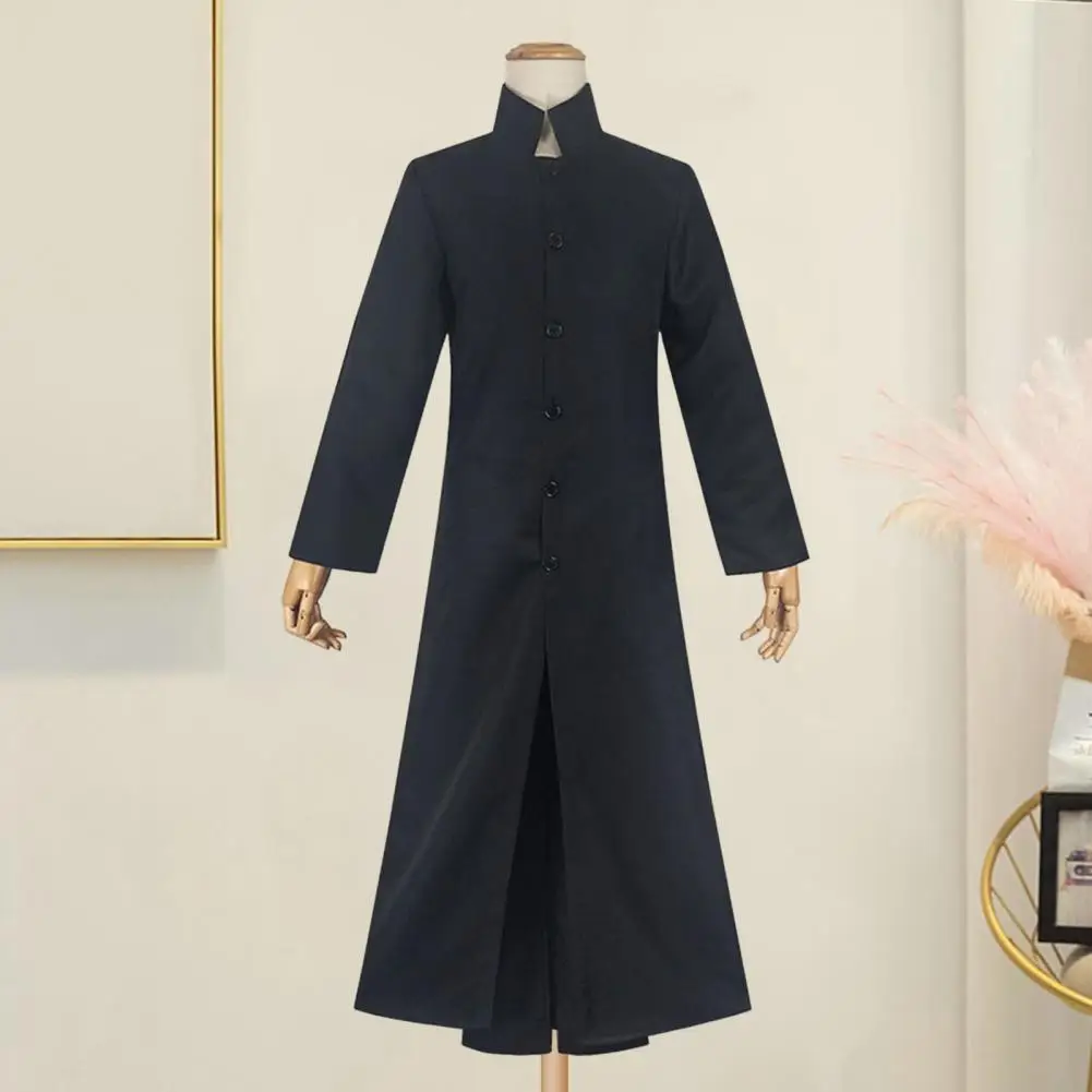 เสื้อโค้ทกันลมสไตล์วินเทจสำหรับผู้ชาย คอตั้ง สองชั้น เหมาะสำหรับการแสดงบนเวที คอสเพลย์ฮาโลวีน หรือเป็นอุปกรณ์ประกอบฉาก