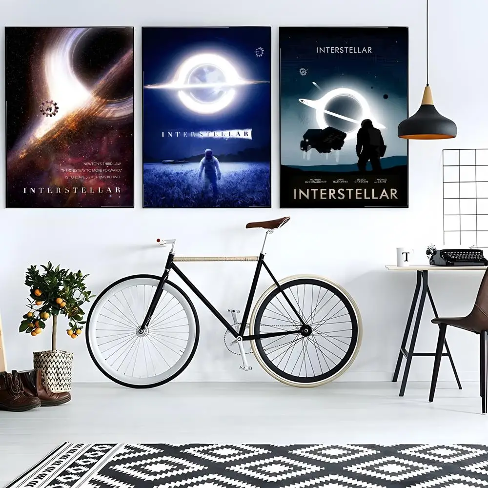 Epic Popular SciFi Stunning Movie Art I-Interstellar Poster Sticky Poster Paper Sticker DIY Room Bar Cafe Wall Decor Gift