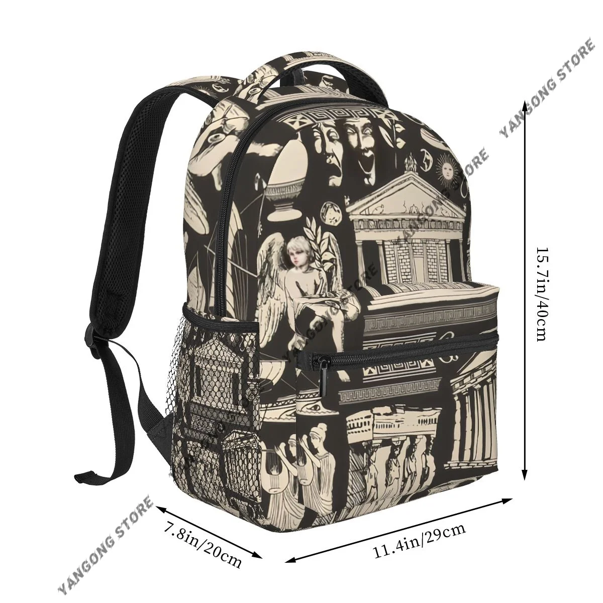 Ancient Greece Theme Backpack For Teenagers Boys Children Student School Bags Unisex Laptop backpack Travel Shoulder Bag