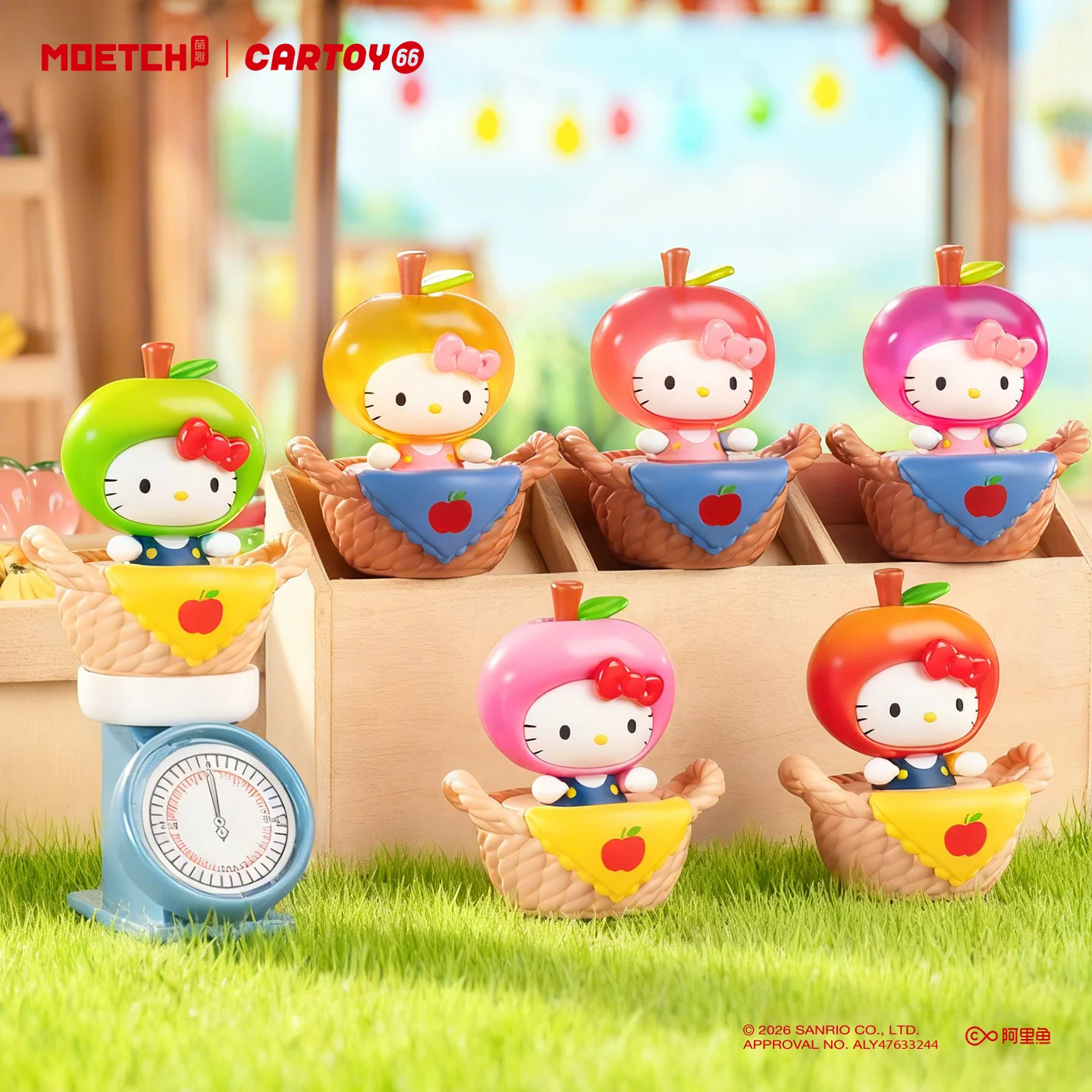 Hello Kitty Blind Box Fruit Basket Sweet Series Shake Bean Collectible Figure Desktop Decor Ornament Doll Gift For Women view 2