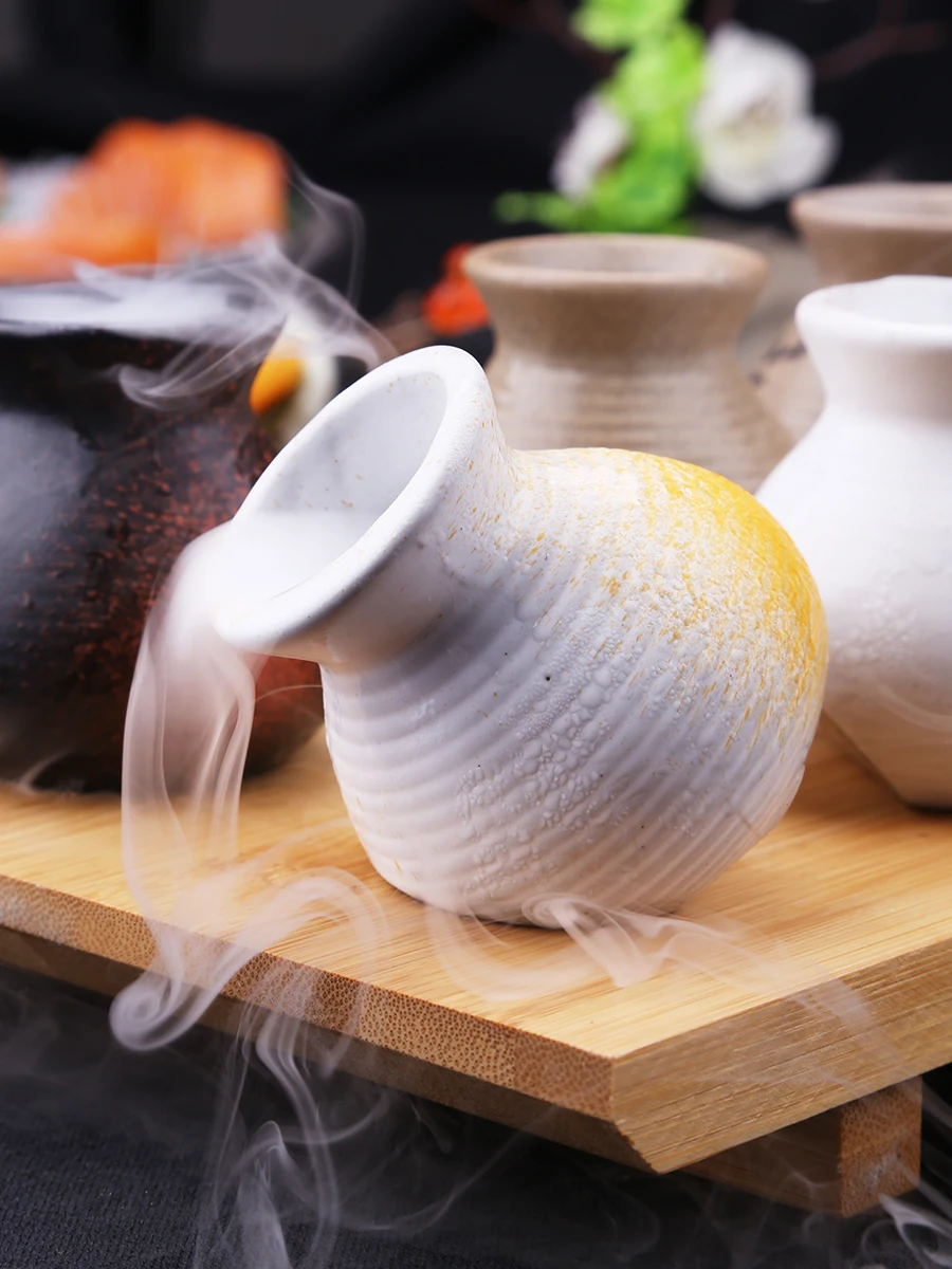 Sashimi Decoration Dry Ice Cup, Japanese-Style Small Pot, Toothpick Creative Ceramic, Restaurant Desktop, Table Ornaments