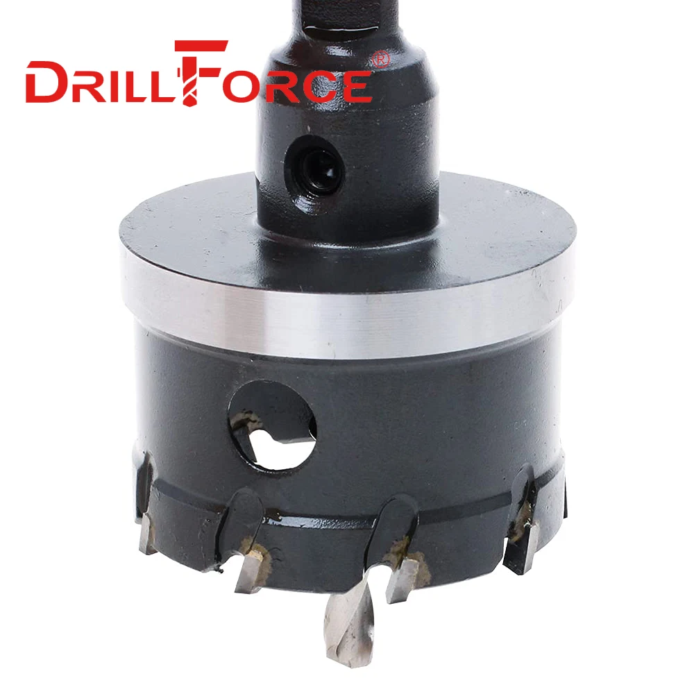 Imagem -06 - Drillforce-tct Buraco Saw Brocas Carboneto de Liga Cortador de Cobalto Chapa de Aço Inoxidável Kit de Corte de Metal de Ferro Mais Novo 14100 mm