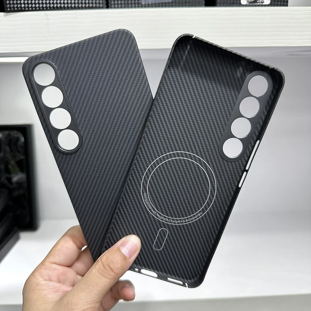 New! Real Aramid Fiber For Meizu 20 Pro Magnetic Carbon Fiber Phone Ultra-thin Anti-fall Business Shell CASE Cover