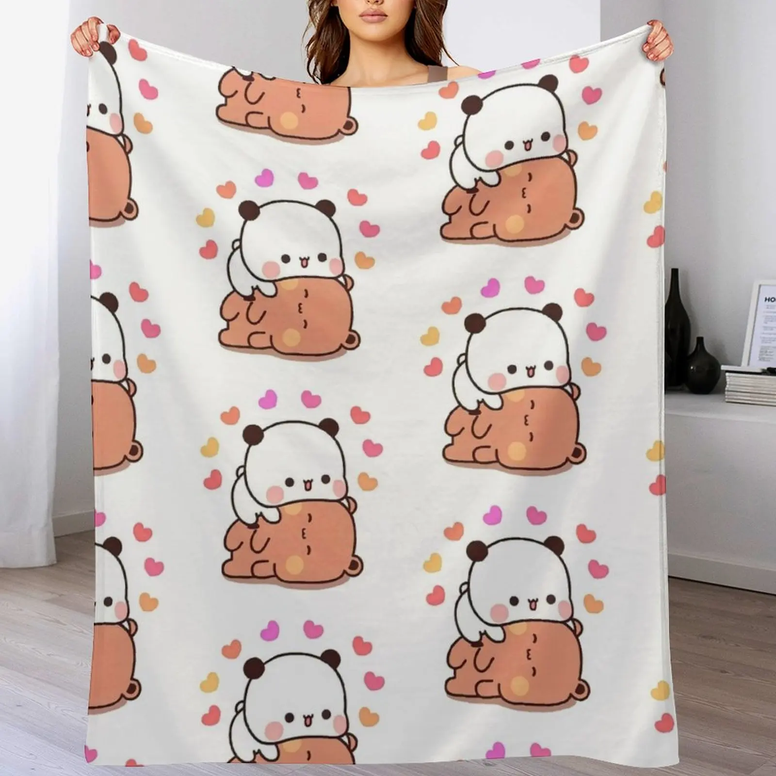 PANDA BEAR, bubu dudu Cuddling Throw Blanket