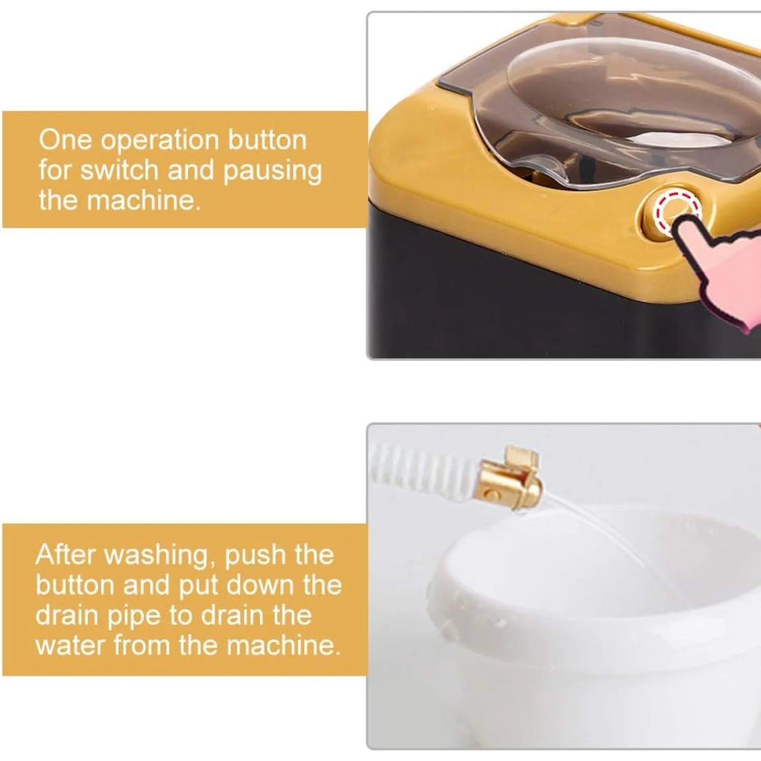

Mini Washing Machine, Cleaning Machine, Portable Washing Machine Washing Machine Cosmetic Tool Cleaning Machine Toy Gift For Do