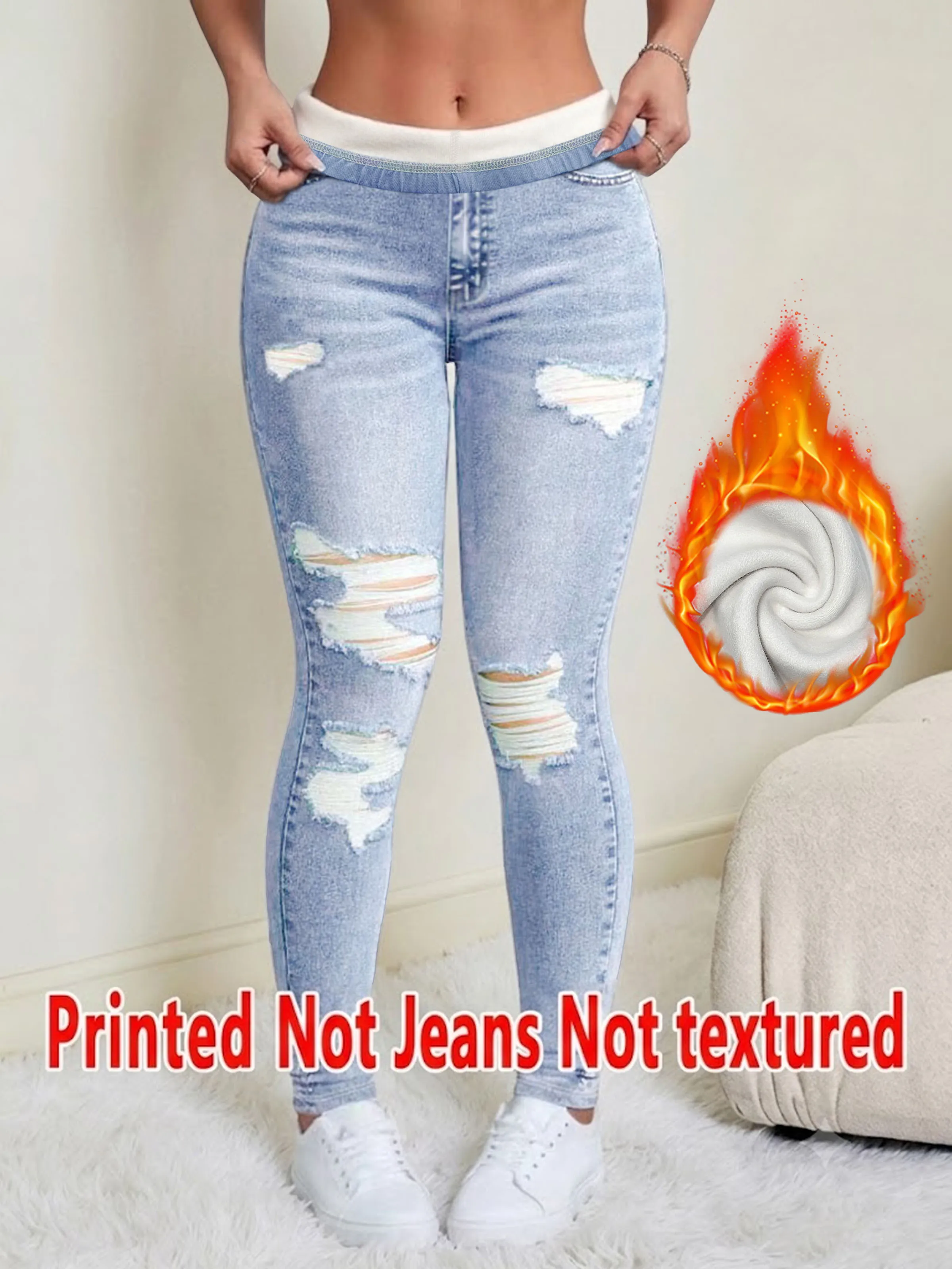 1602Women's Fleece Lined Winter Tight Pants Nine-Foot Thermal Base Layer Trousers Cold Resistant Warm Autumn Winter Style