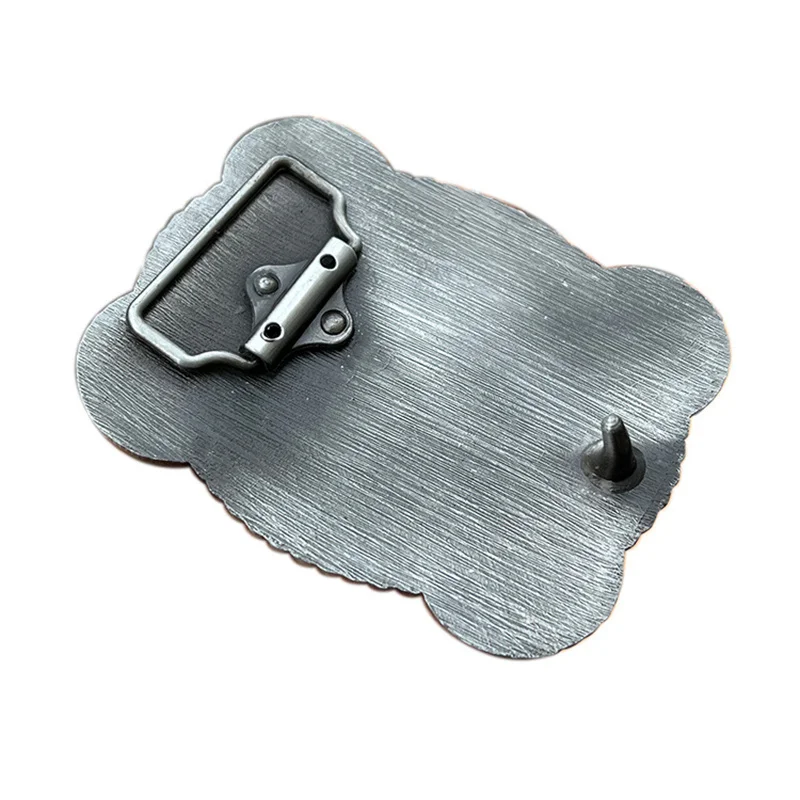 Zinc alloy horse leading prayer cross belt buckle in Western style