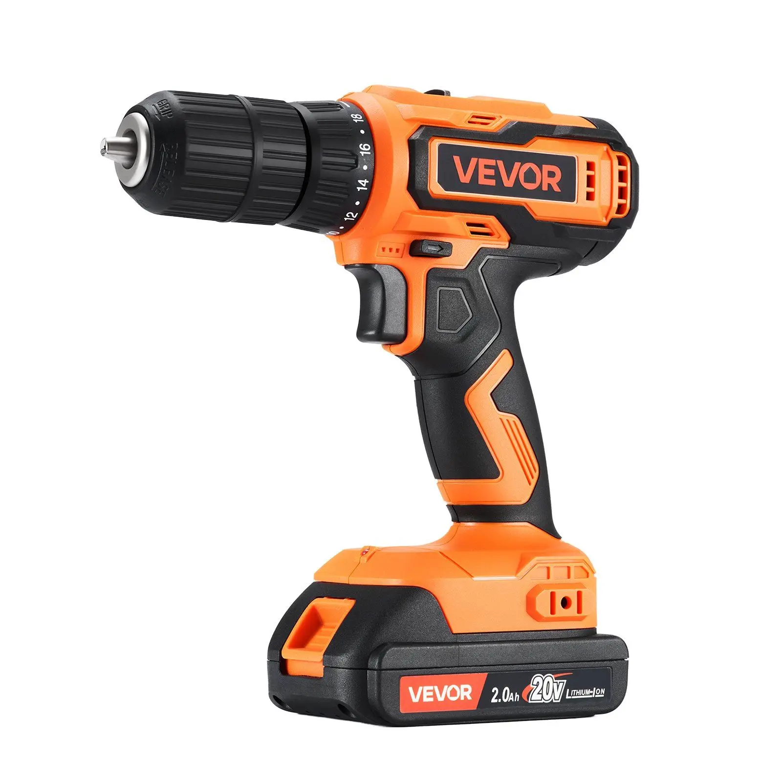 

Cordless Drill Driver, 1/2 inch Metal Chuck, Dual-Speed Variable, Drill Driver Kit with Lithium Battery and Charger, Belt Clip,