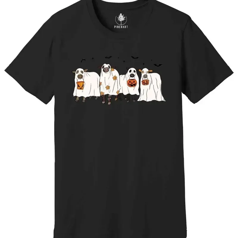 Ghost Cows Shirt, Halloween TShirt, Halloween Animals Tee