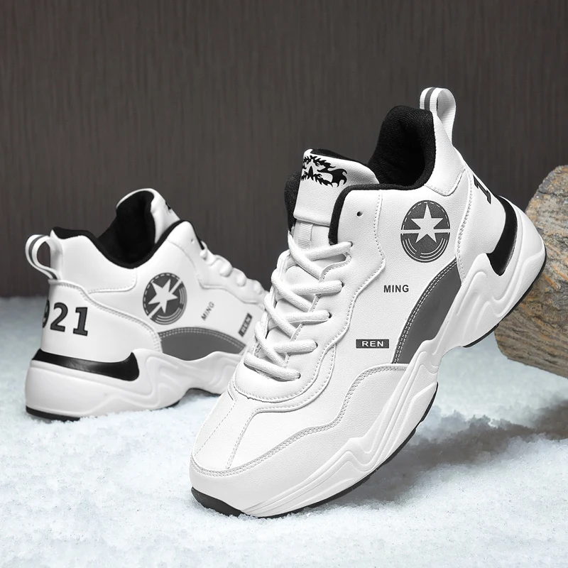 

Men boots New Winter Slippers Warm Men Shoes Waterproof Non-Slip Plush Sneakers Male tenis shoes Boots Men Sneakers Winter