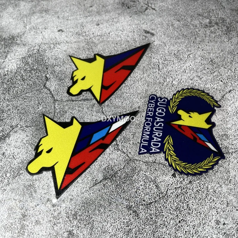 1 PC Cartoon Style Yellow Red Blue Pattern Stickers Waterproof Vinyl Decals for Car Motorcycle Decor
