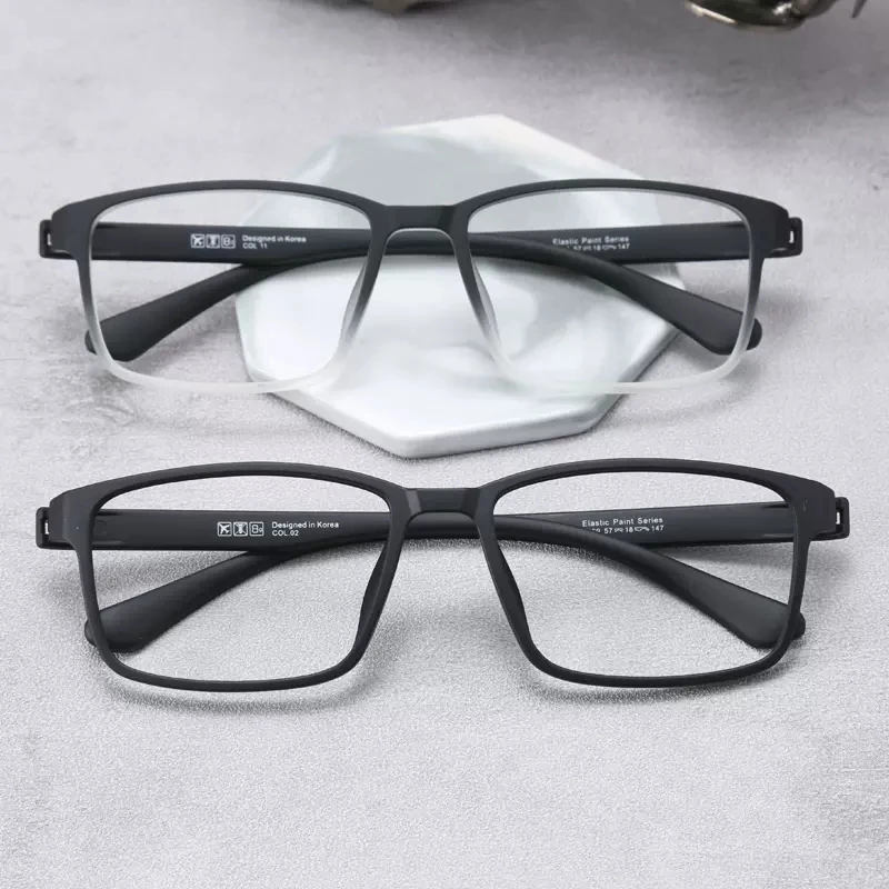 

Zerosun 155mm Oversized Reading Glasses Male Women TR90 Eyeglsses Frame Men Black No Screw 9g Ultralight Wide Spectacles Big