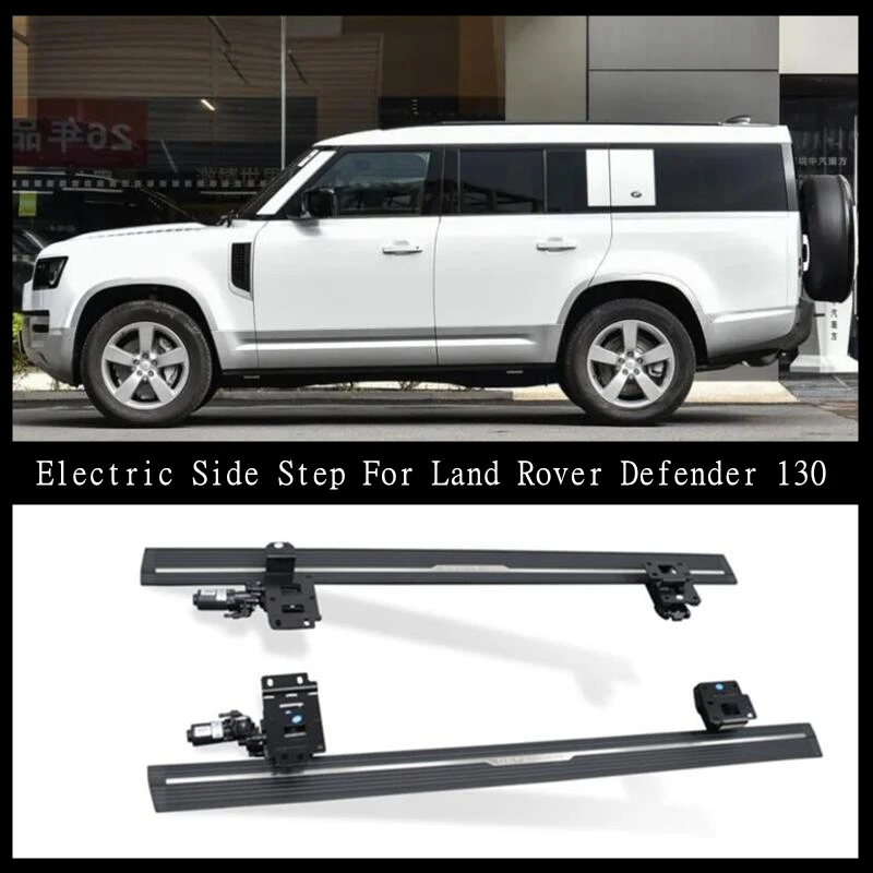 Automatic Side Step For Land Rover Defender 130 2022 2023 2024 Intelligent Electric Switch Door Control Running Board Nerf Bar