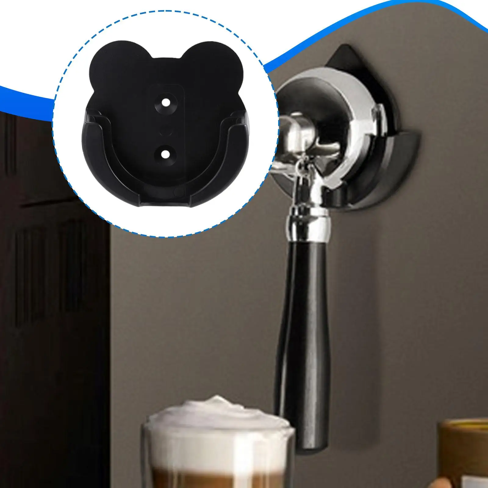 Professional Coffee Portafilter Holder ABS Espresso Rack Wall Mounted Coffee Machine Parts for 51mm 53mm 58mm Cafe