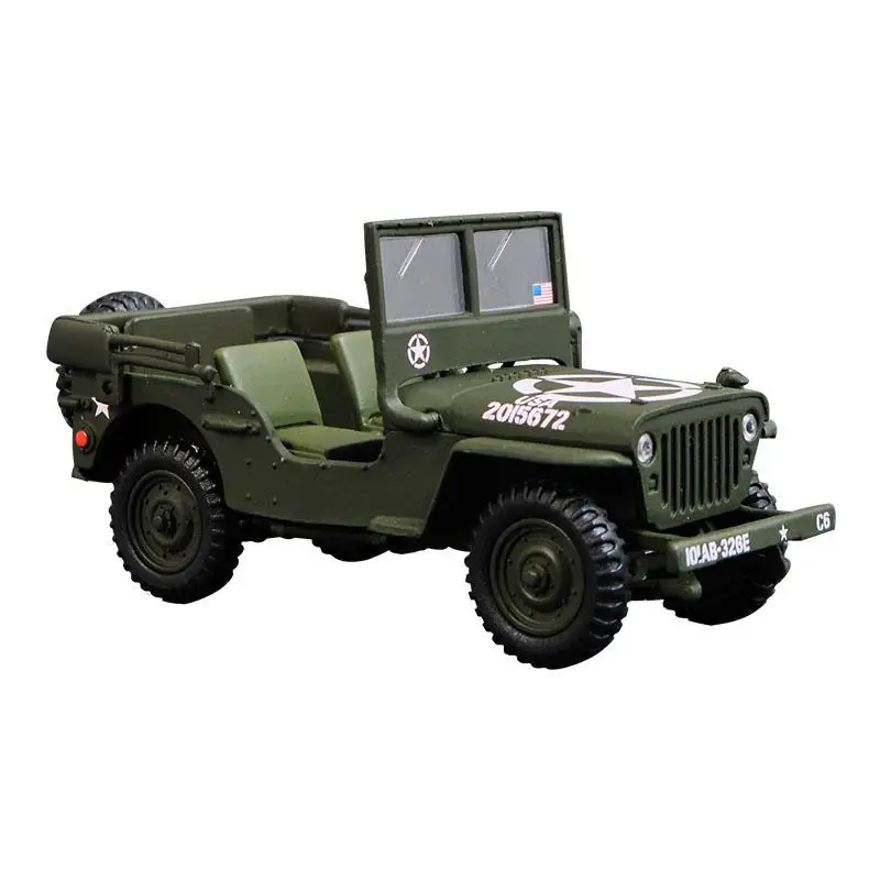 Scale model 1:43 1944 WILLYS JEEP off-road vehicle die-cast alloy car model collection decoration, Children\'s Day gift for boys.