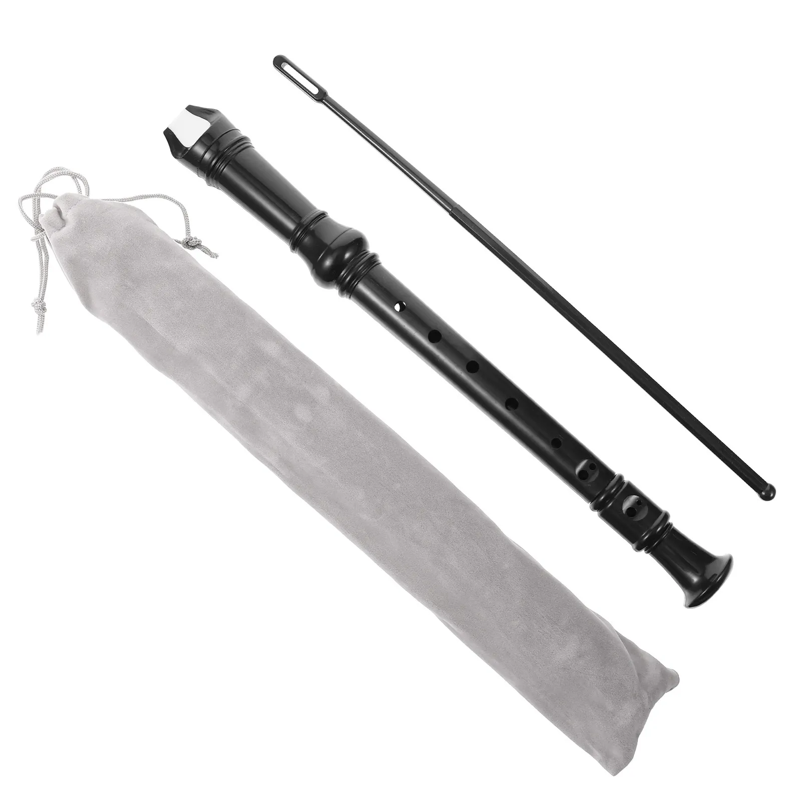 1Set Soprano Recorder 8 Hole Clarinet Music Instrument Cleaning Rod Educational Flute Beginner Instrument
