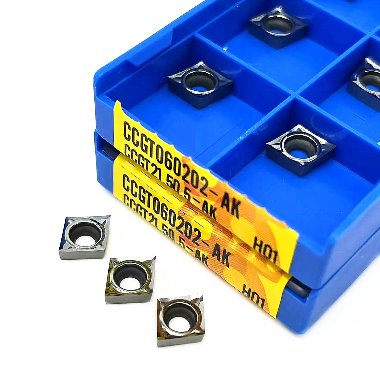 10ชิ้น CCGT060202 AK H01 CCGT060204 AK H01 CCGT060208 AK H01อะลูมิเนียมเครื่องมือกลึงคาร์ไบด์แทรกเครื่องมือ mesin bubut CNC แทรก