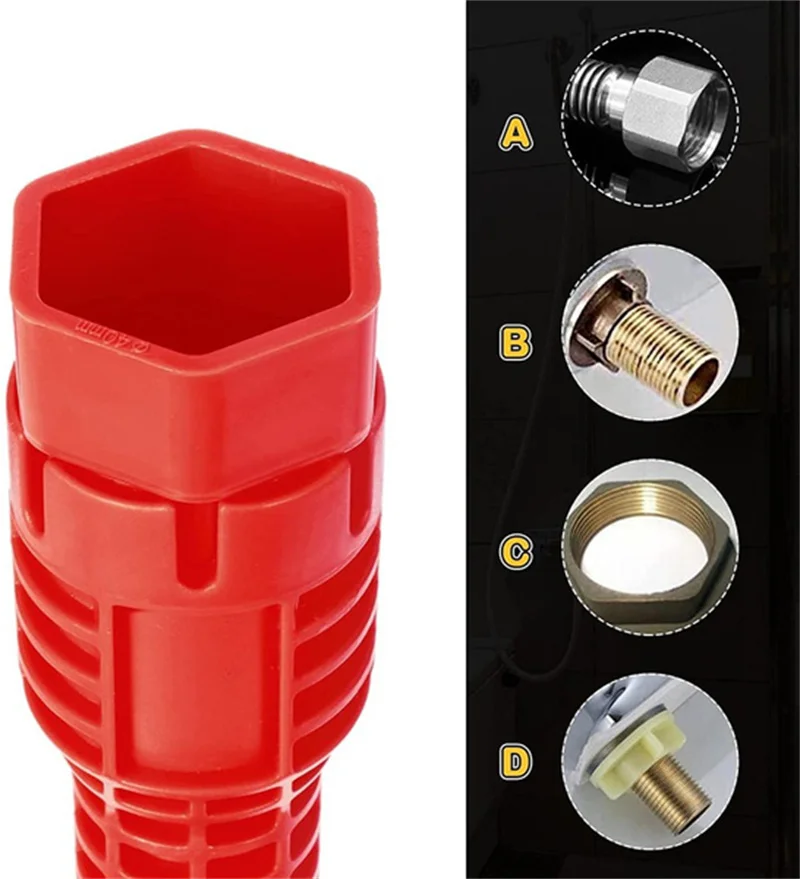 5/8 em 1 anti-deslizamento torneira da pia chave multifuncional cabeça dupla reparação chave aquecedor de água ferramentas de encanamento conjuntos