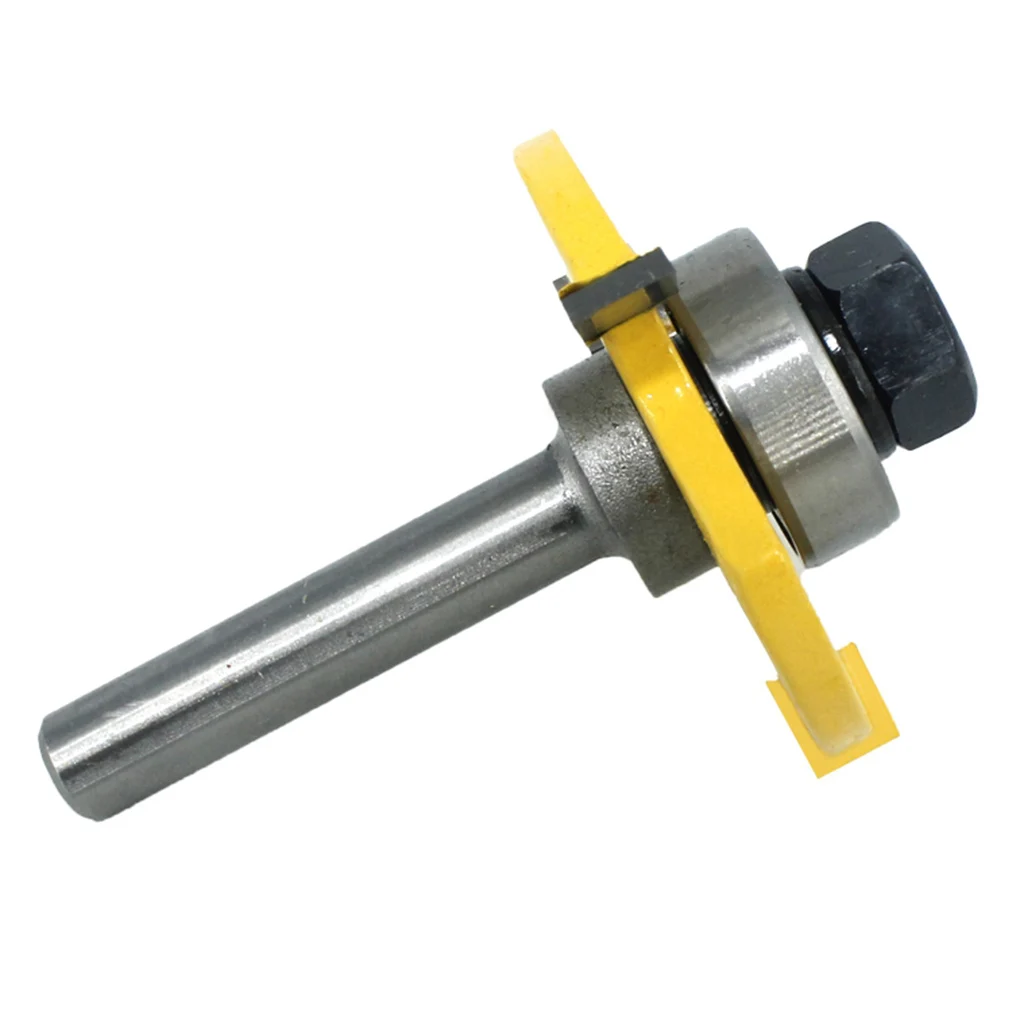 T Shape 3 Teeth Router Bit Slot Cutter 8mm Shank Woodworking Milling Tool for Drawer Making Compact Panel