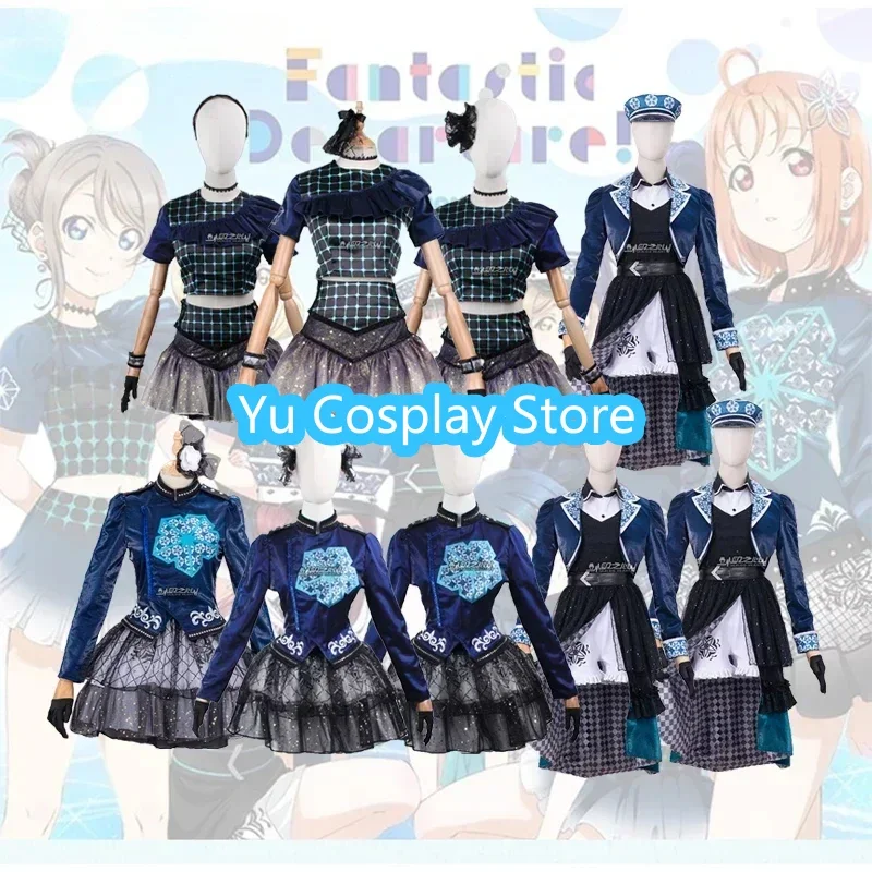 LoveLive!Sunshine Aqours Fantasic Departure Takami Chika Sakurauchi Riko Cosplay Costumes Women Cute Dancing Dress Custom Made